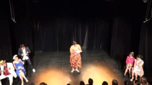 Monologue d'une comédienne en niveau intermédiaire, spectacle de fin d'année 2024